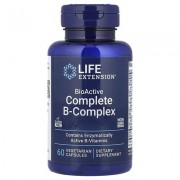 Life Extension, повний комплекс біоактивних вітамінів групи B, 60 вегетаріанських капсул